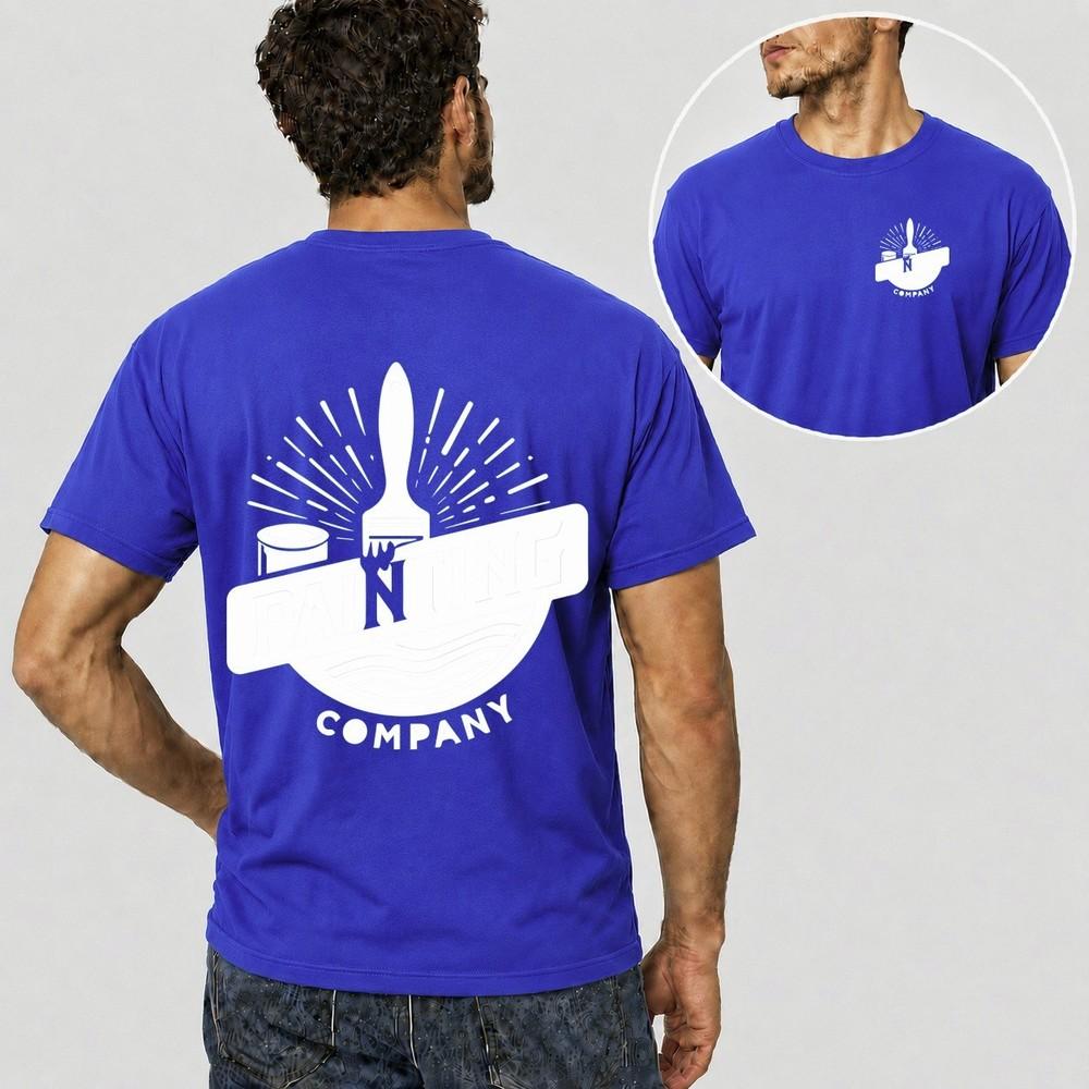 Unisex Personalised Work T Shirt Custom Trade Logo Painter Mechanic Plumber Uniform