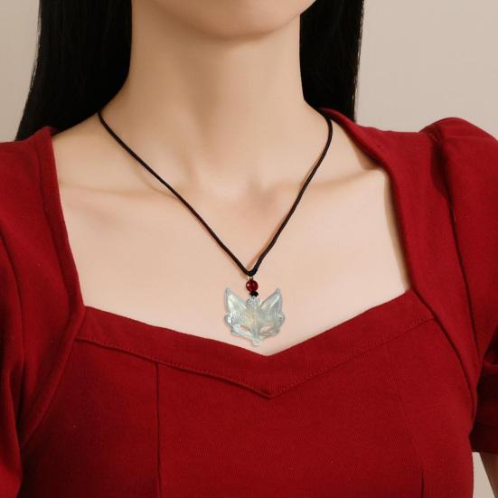 Yousheng Maska Lisa Naszyjnik Strażnika Tradycyjna Chińska Estetyka Wisiorek Unisex Pleciony Sznurek Prezent dla Par i Przyjaciół