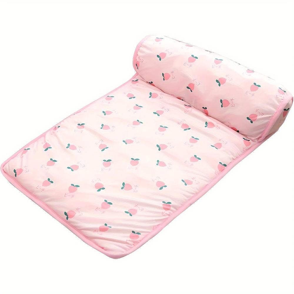 Cooling Pet Mat with Pillow - Non-Slip, Comfortable Dog & Cat Bed for All Sizes - Ideal for Indoor/Outdoor Use, Pet Cooling Mat