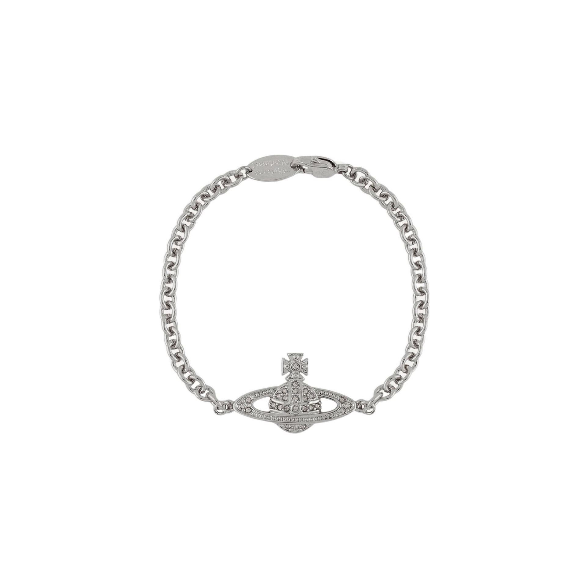 

Vivienne Westwood Mini Bas Relief Chain Bracelet Men Bracelet Brass Silver 6102019602P116P116 Box,M1