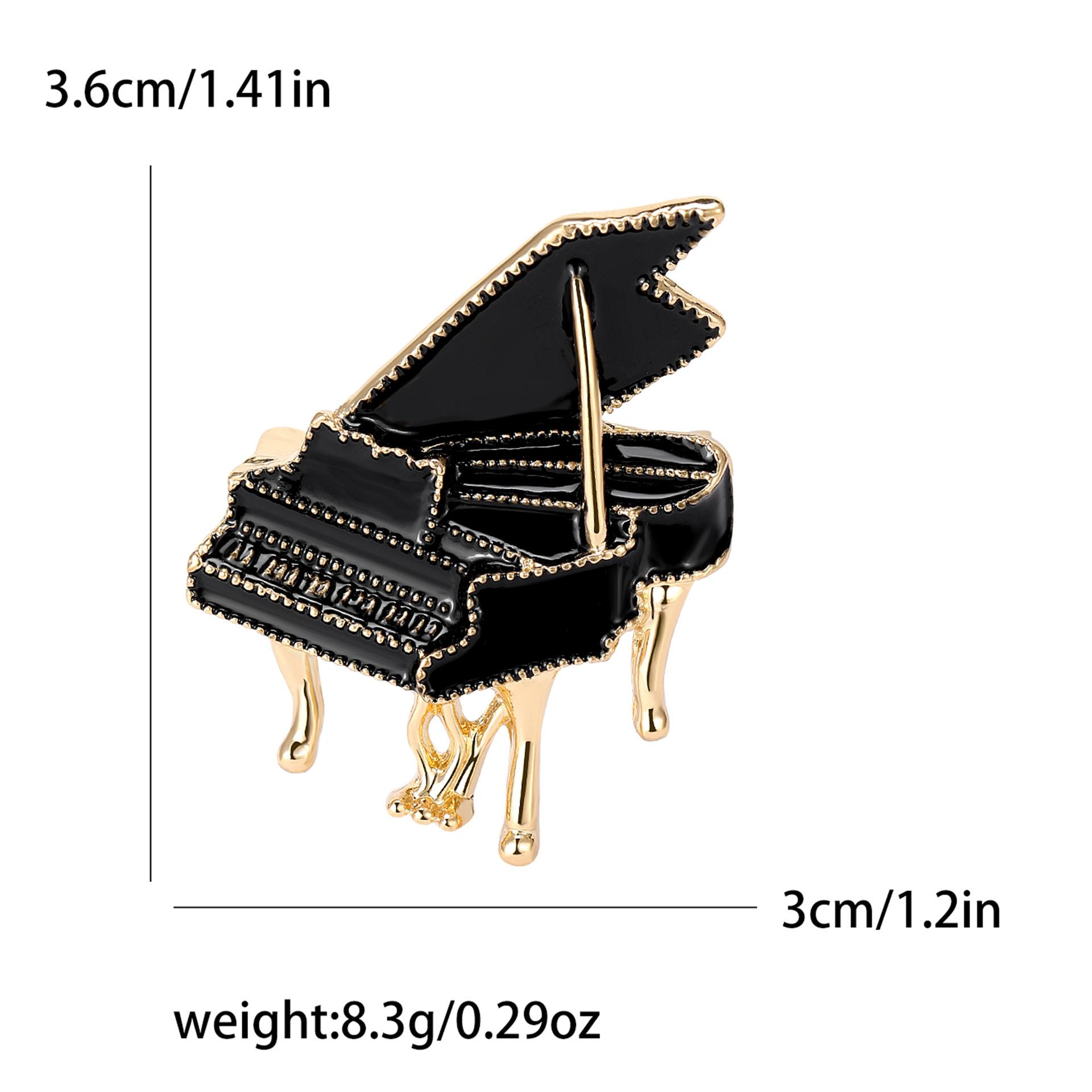 

Корейская персонализированная одежда из экологически чистого сплава, маленькая брошь в виде пианино, инкрустированный бриллиантами музыкальный инструмент, корсажная булавка