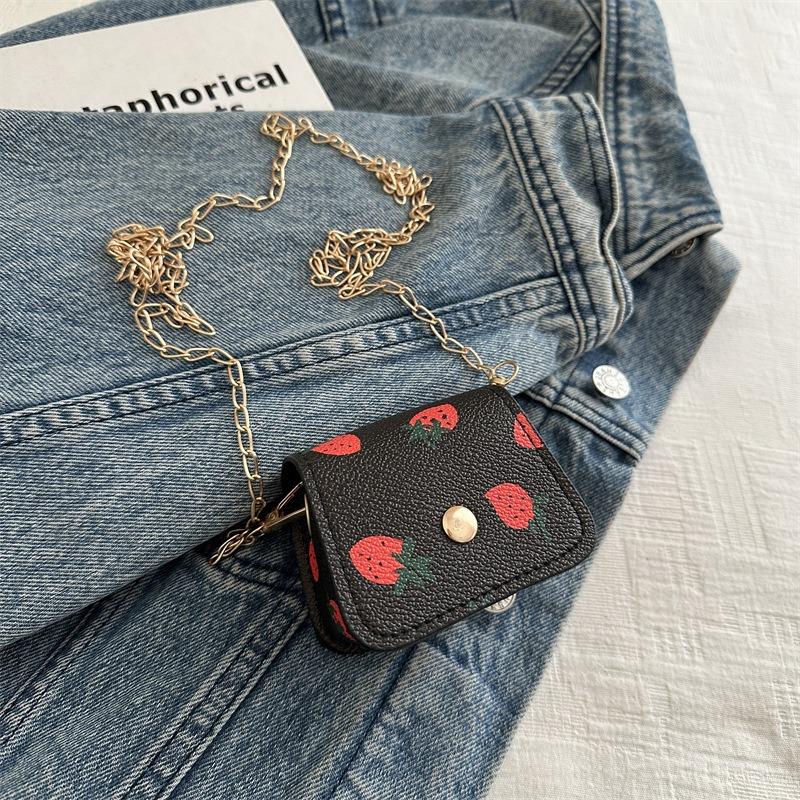 

Вертикальный кошелек с принтом вишни, короткий, модный, маленький, простой модный кошелек для студента, женский