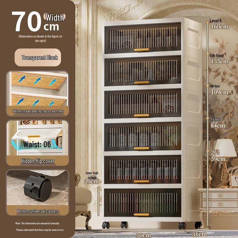 Multi-Layer Plastic Storage Cabinet for Children's Clothes, Snacks, Toys, Bedroom, Wardrobe, and Medicine.