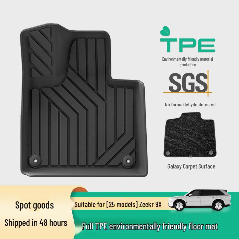 25 Suitable Zeekr 9X TPE All-Weather Car & Trunk Floor Mats (Vehicle-Specific)