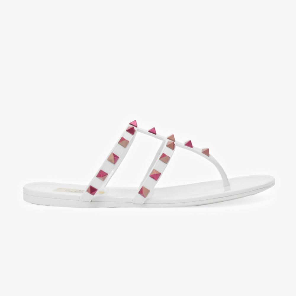 Valentino 4w2S0t84 Iic Zwe  S0t84 Iic Zwe  Rockstud Flat Thong Flip Flop Slippers