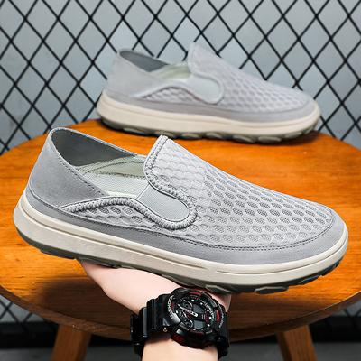 Men's Shoes Single Shoes Summer Men's Breathable Casual Mesh Shoes Soft Sole Soft Surface Lazy Shoes