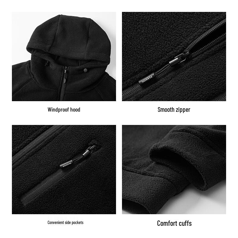 Paul Frank Men's Plus Size Hooded Fleece Jacket