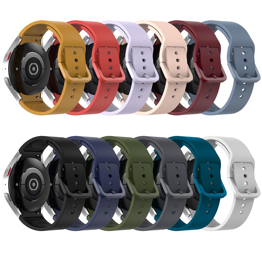 Silicone Watch Band Color Clasp Waterproof Watch Band Strap Comfortable Soft Replacement Parts for Samsung Galaxy Watch4 40/44mm