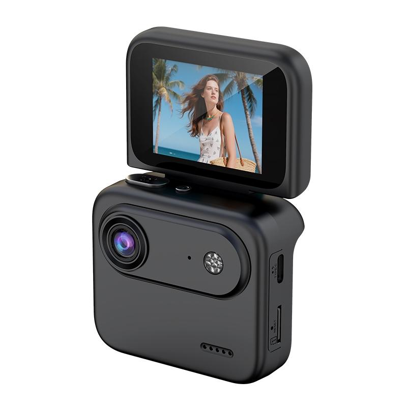 Mini Sports Camera 4K Ultra Clear Recording VLOG Recorder Flip Screen Anti Shake 143 ° Wide-angle Lens Cycling Camera