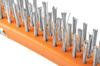 Wire brush, stainless steel, 3x19 rows, with scraper