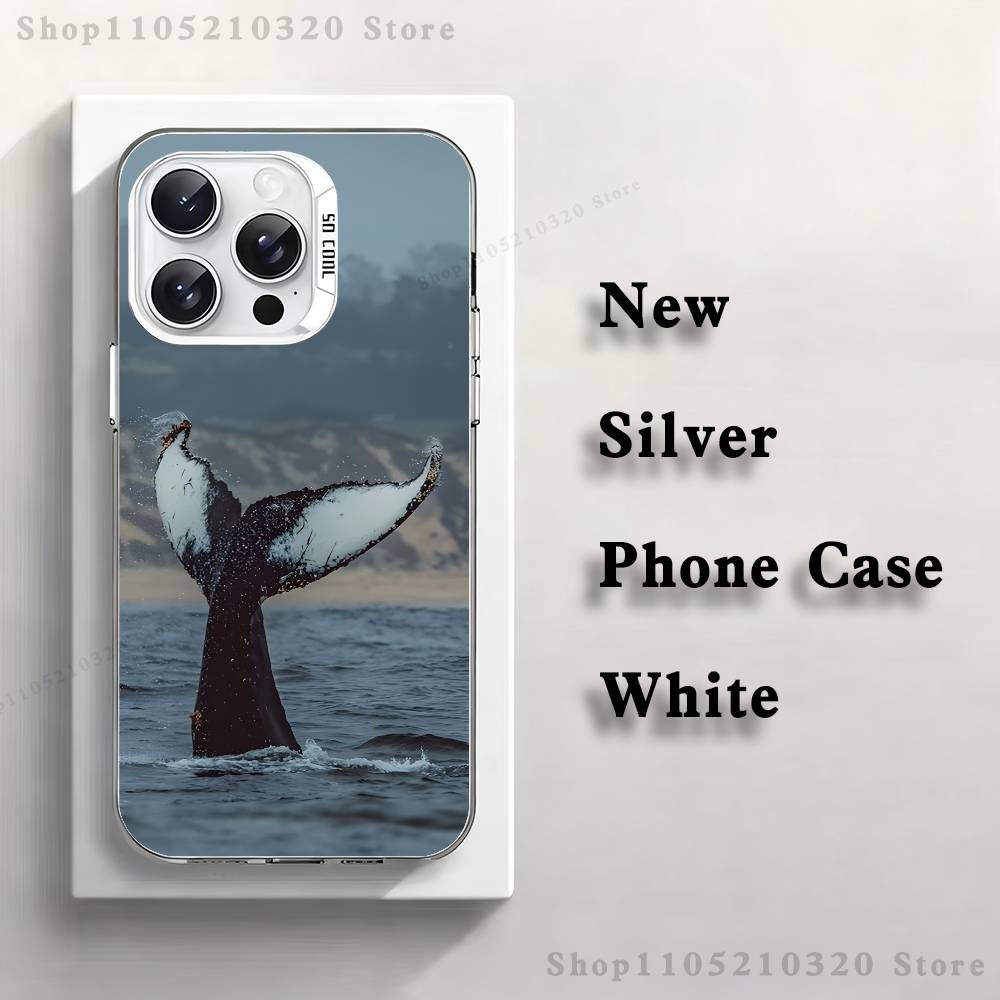 

ocean fish whales Phone Case For iPhone 17,16,15,14,13,12,11,Pro,Max,Plus,Mini,XS,SE Anti Fall White Matte Hard Bumper iPhone12mini