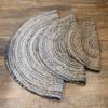 Round Jute and Recycled Denim Rug 90 Cm