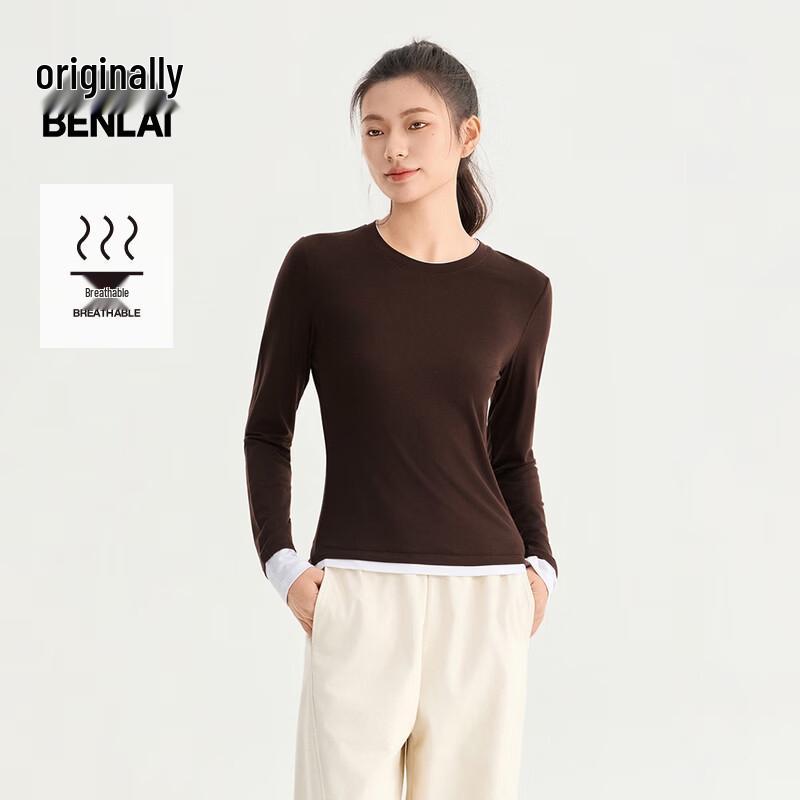 Benlai Women's Round Neck Long Sleeve T-Shirt