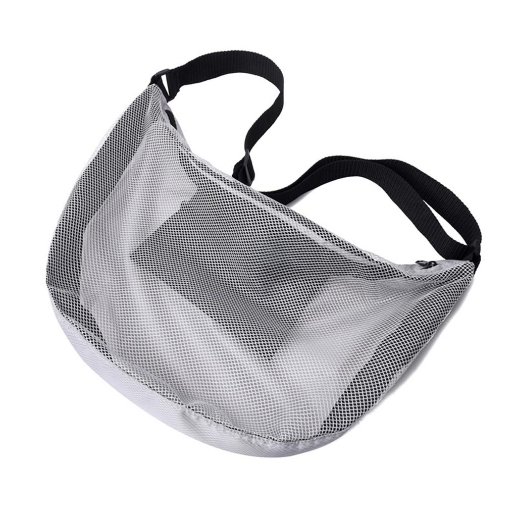 Mesh Bag Adjustable Basketball Bag Sports Equipment Bag with Zipper Pocket for Basketball Football Volleyball Soccer