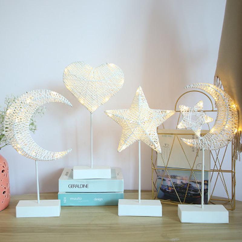 Rattan Small Table Lamp Home Decor Modeling Lamp Home Room Desktop Decorative Lighting