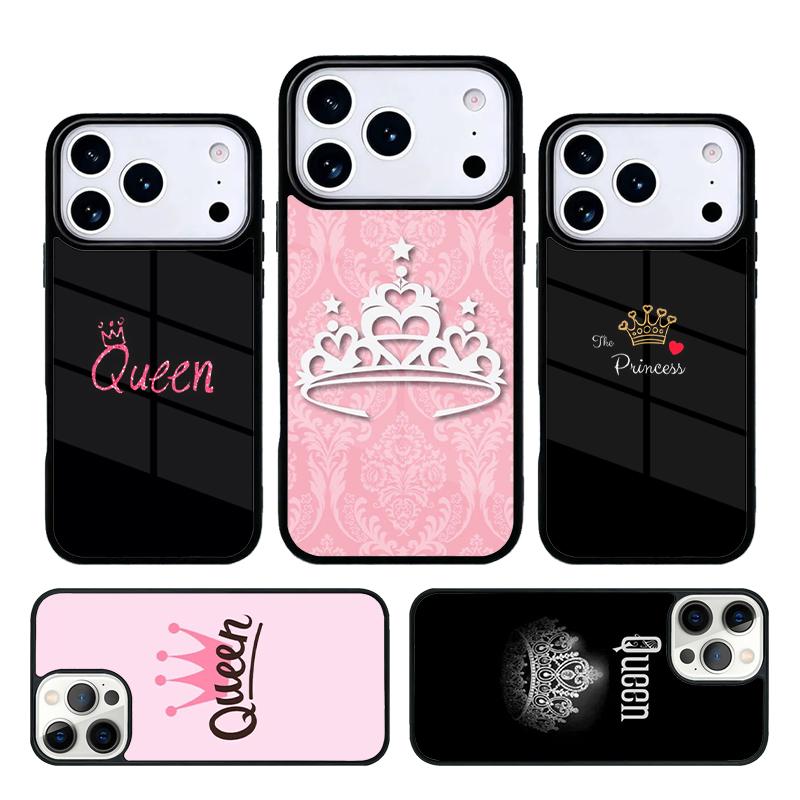 Queen Princess Crown Mobile Phone Case Compatible with IPhone 17 16 15 14 13 12 11Pro Max 17 Air Cover