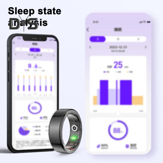 R02P Smart Ring Health Tracker IP68 Waterproof Fast Charging Sleep Monitor Fitness Tracking Bluetooth-compatible Smart Ring