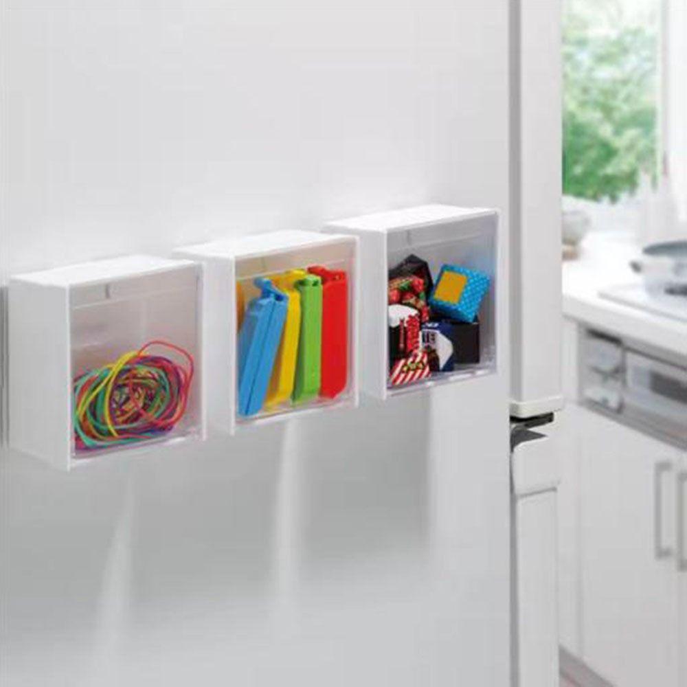 Plastic Mini Storage Box Space Saving Data Cable Storage Box Cotton Pad Holder  For Home