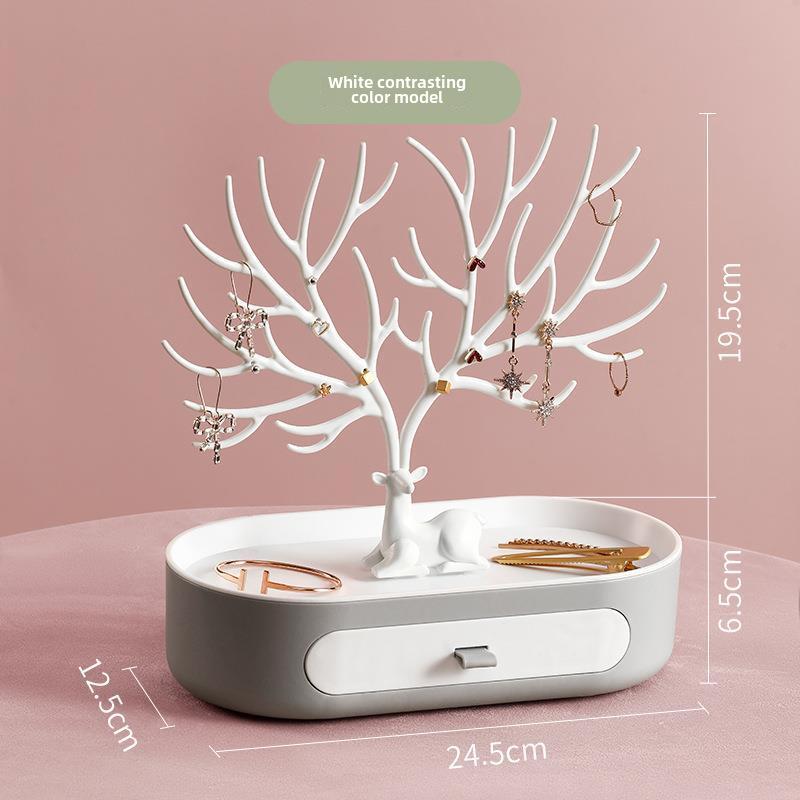 

Креативный настольный органайзер для украшений и сережек в форме оленьих рогов