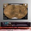 National Geographic Bestemming Mars Kaart Poster Zonnestelsel Planeet Ruimtewetenschap Educatieve Kunst Wanddecoratie Print voor Woonkamer Klaslokaal Sportschool