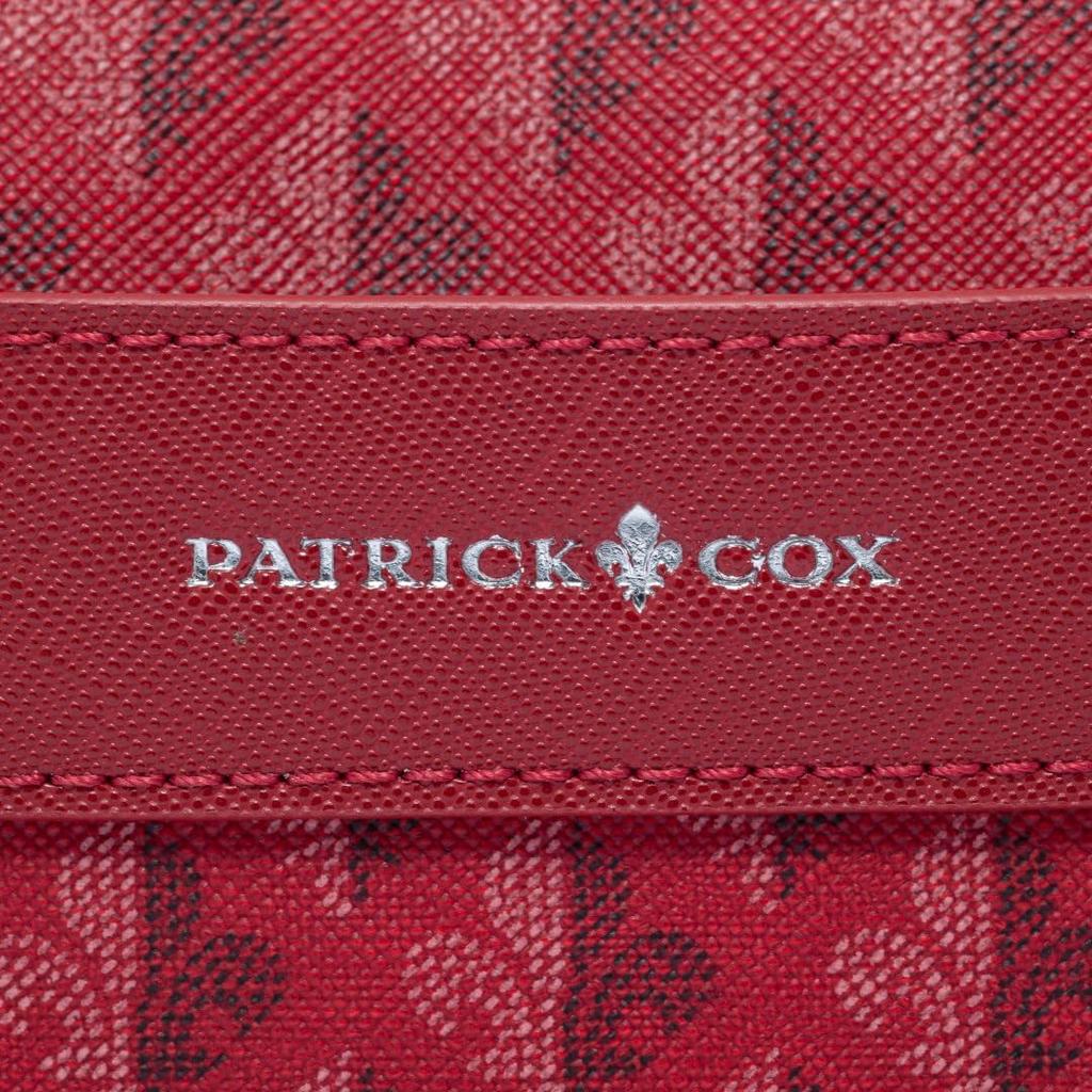 Patrick Cox Colorful Maison Shoulder Bag, PXLHDES1, Red, Women's, with a Colorful Maison Pattern
