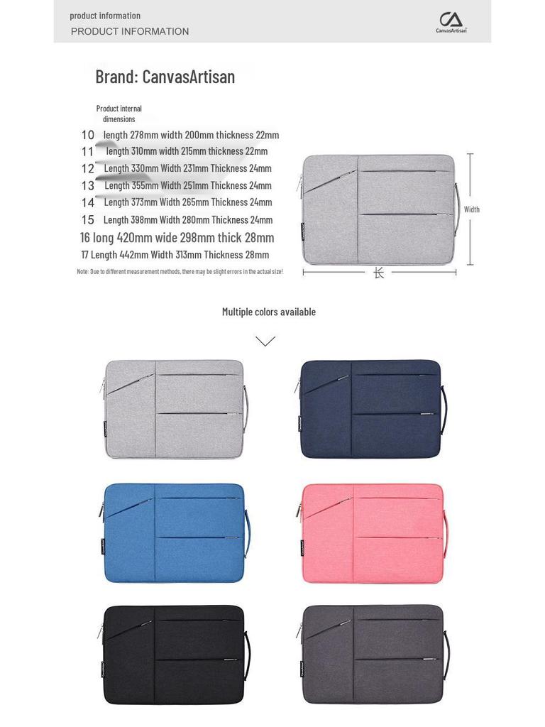 Canvasartisan MacBook Pro 13" Tragbare Aktentasche Laptoptasche, 15"
