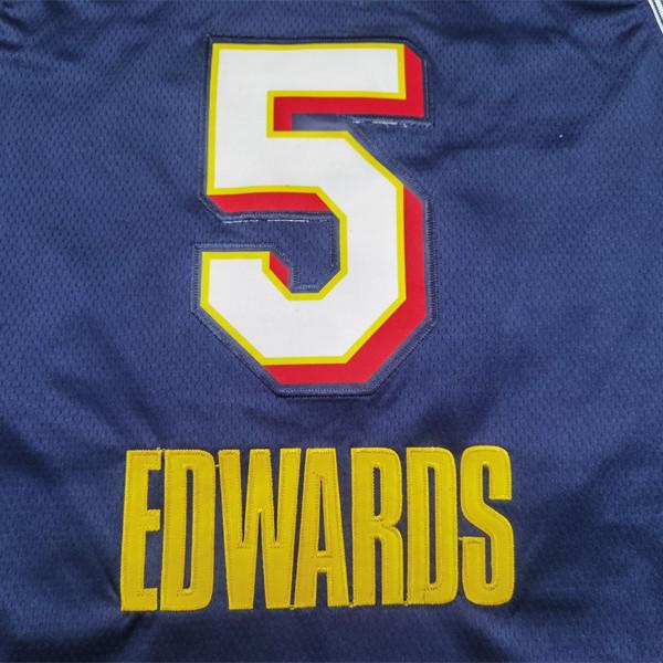 2025 Edwards Deep Blue Embroidered All-Star Basketball Jersey