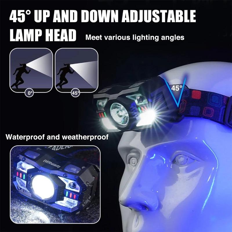 Rechargeable motion sensor headlamp LED Flashlight Work Mini Headlamps USB Portable Outdoor For Camping Light Running flashlight