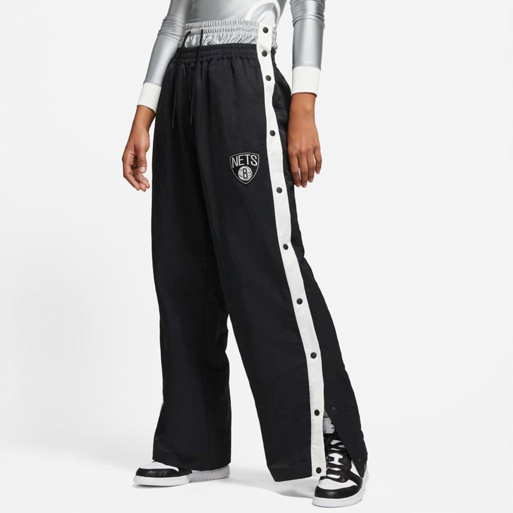Nike Ambush X NBA Nets Double Waist Snap Button Loose Sports Pants For Spring Women Bottoms Black DB9571-010