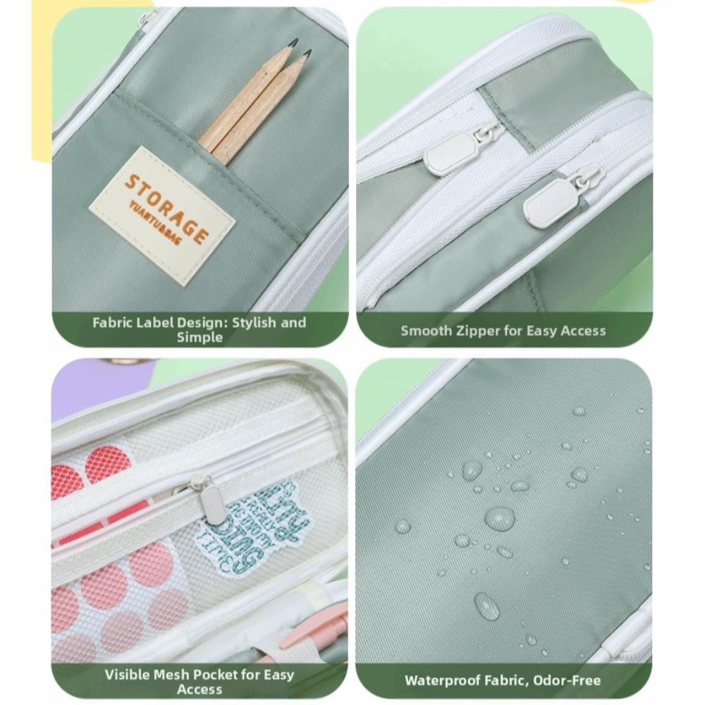 Oxford Fabric Pencil Cases Zip Closure Stationery Bag New Pencil Pouch For Students