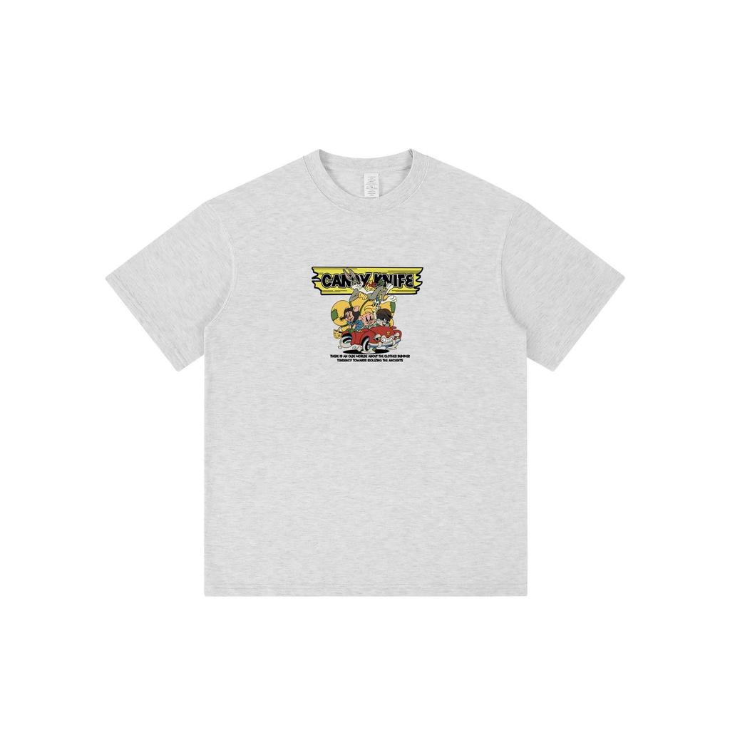 Trendy Streetwear Cartoon Print Hip-Hop Unisex T-Shirt: Versatile Short Sleeve Casual Top