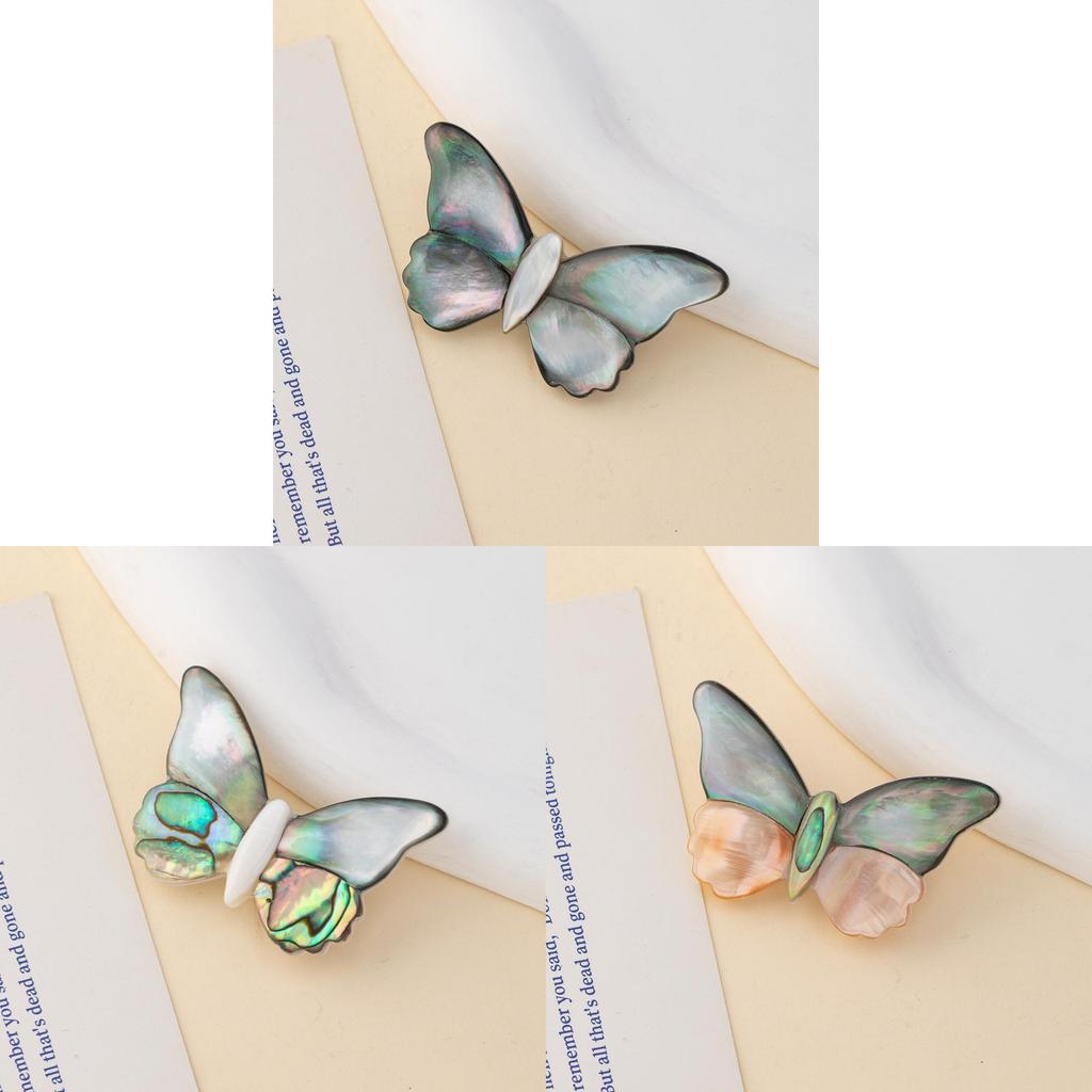 Shell Butterfly Brooch Handmade Craft With Dual Use For Fashion Accessories