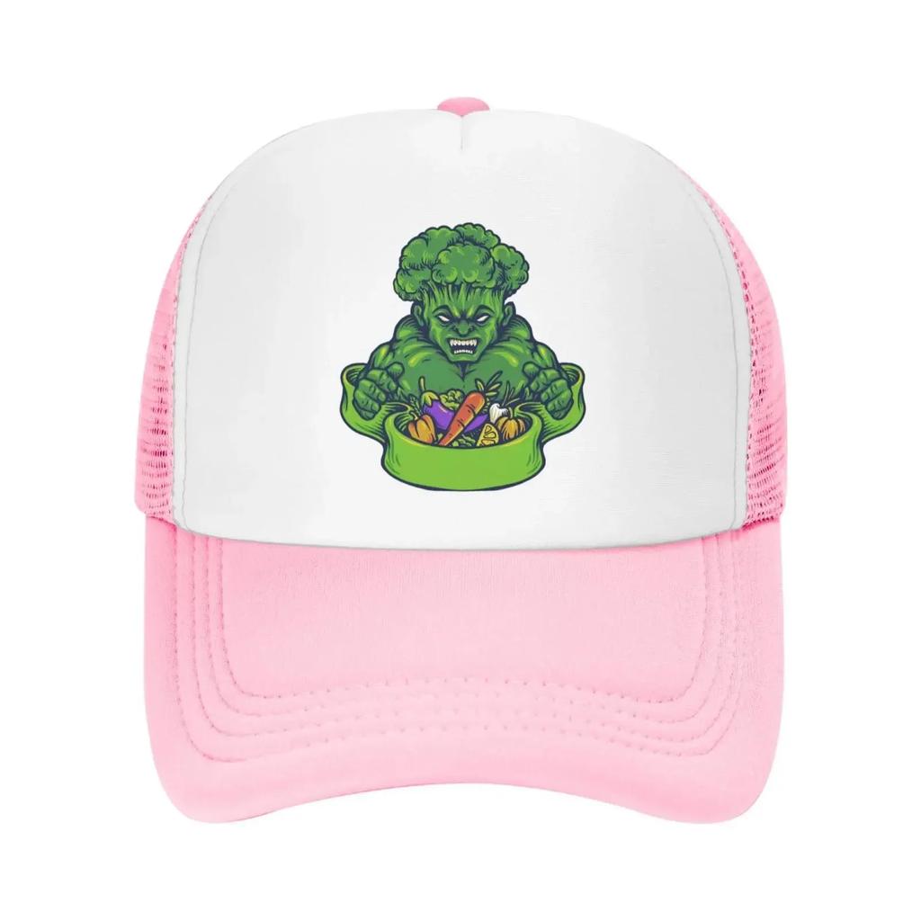 Broccoli Strong Vegetarian Mesh Trucker Cap Breathable Dad Baseball Hat for Unisex Women