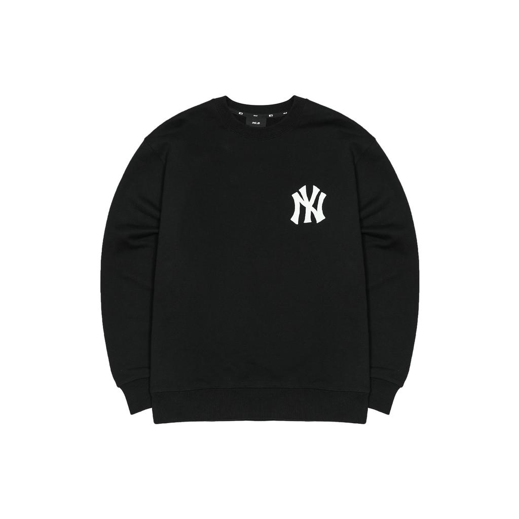 Felpa Girocollo Manica Lunga Stampa Pianeta MLB New York Yankees Unisex Nera 3AMTL0114-50BKS