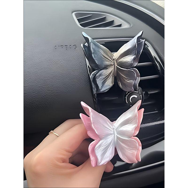 Butterfly Car Air Conditioning Vent Aroma Diffuser Decoration Ornament Exquisite Flower Fragrance Diffuser Stone Car Interior Accessory