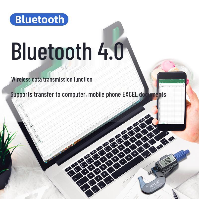 

Syntek 0-25мм Высокоточный Электронный Микрометрический Штангенциркуль, Точность 0,001мм Bluetooth Micrometer 25-50mm