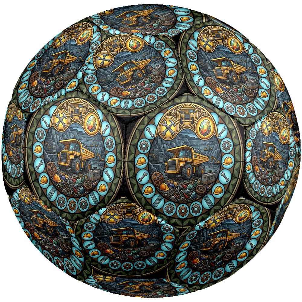 Industry Icons Round Football Size 5 Adult Ball Suitable for Training Matches and Outdoor Team.