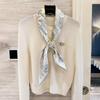 NINA SOLOR Elegant Twill Mulberry Silk Square Scarf