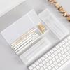 Matte Transparent Pencil Case - Frosted Plastic Pen Storage Box for School & Office Stationery Supplies (Simple Design)