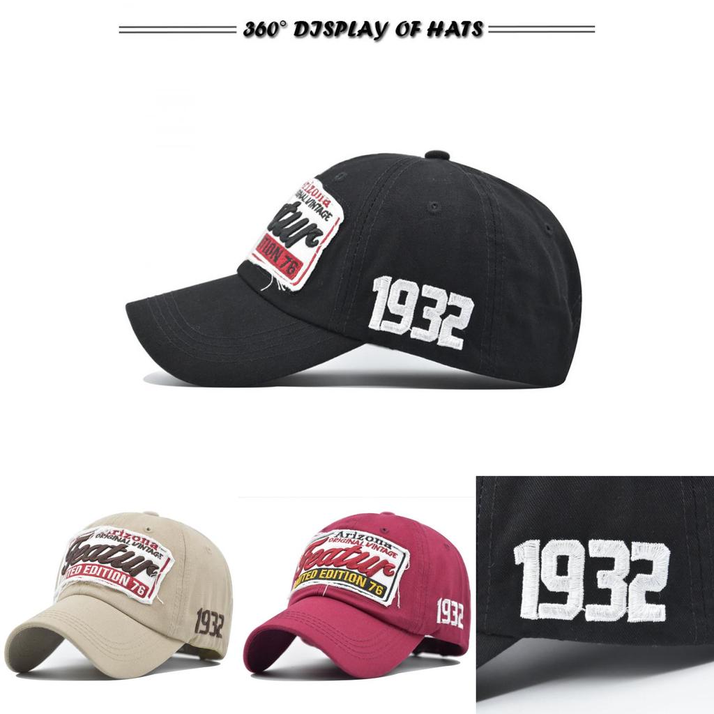 Trendy 1932 Baseball Cap With Embroidery For Men And Women Adjustable Cotton Cap