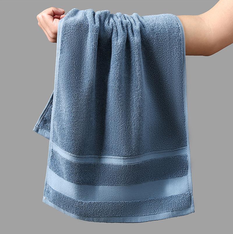 Battilo Cotton Bath Towel Soft Absorbent Face Hand Towels Luxury Hotel Spa Bathroom Towel Solid Beach Towel 2Pcs Bath Towel Set
