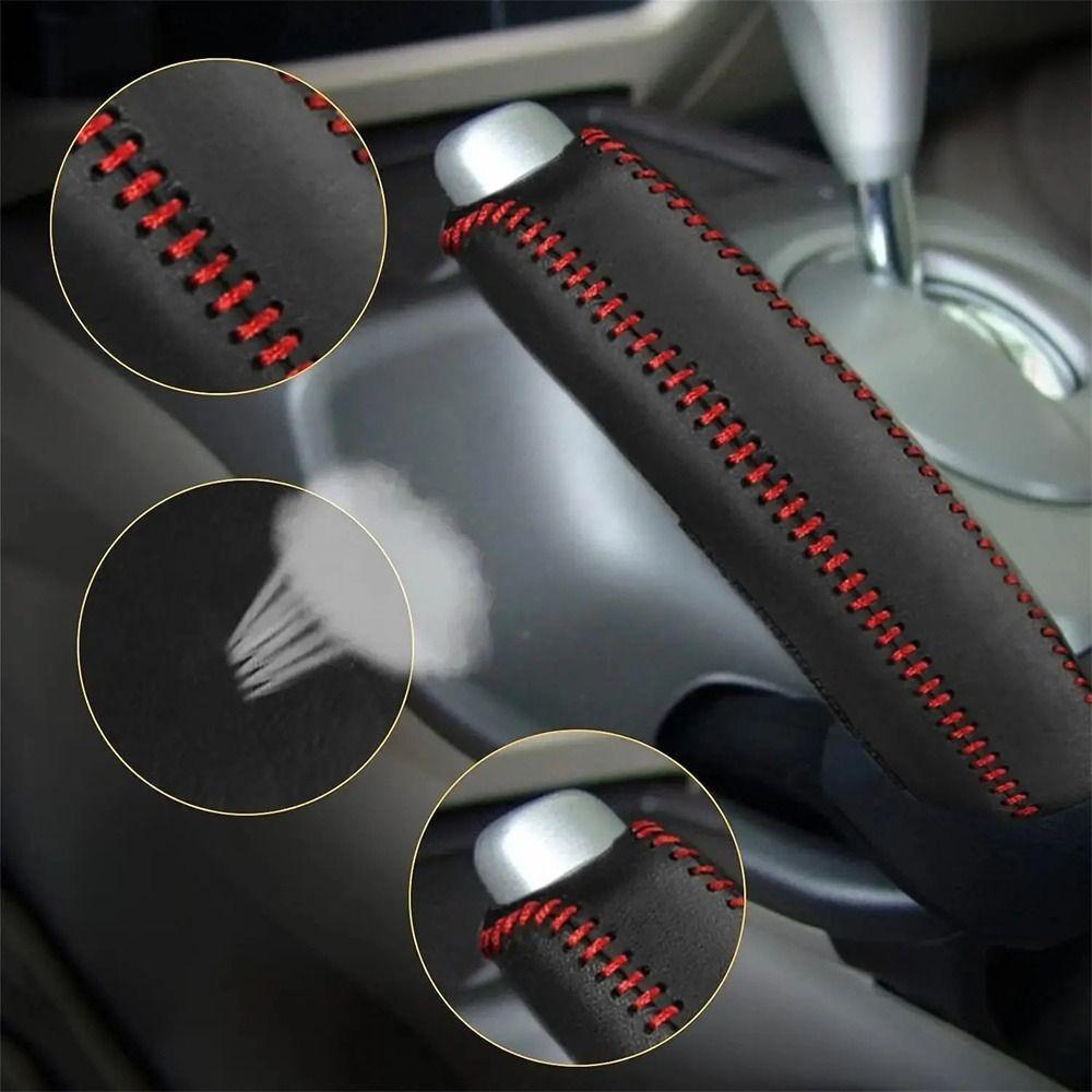 Anti-Slip Handbrake PU Leather Car Accessories Black Handbrake Sleeve  Auto