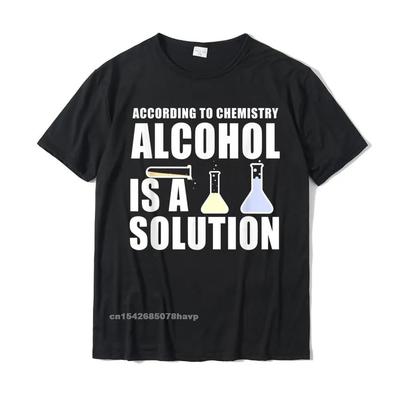 Camiseta Divertida de Nerd de Química Ciencia Solución de Alcohol Tops de Algodón Camisetas Para Hombre Camisetas Casuales Estampado Rife