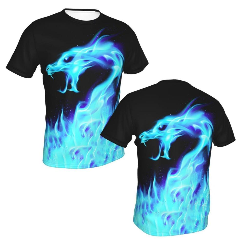 Fierce Animal Pattern 3D Digital Printing Men's Street Round Neck Short Sleeved T-shirt