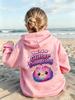 American Cute Girls Fleece Hoodie Autumn Winter Glitter Gradient Dumpling Back Print Kids Warm Hooded Pullover Sweatshirt