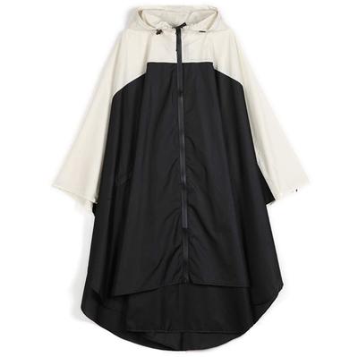 Exclusive Poncho Perfect for Plus Includes Storage Bag Moli&Hani [Amazon Brand] Women's Raincoat, Color-Coordinated, Rainwear, Knee-Length, Stylish,