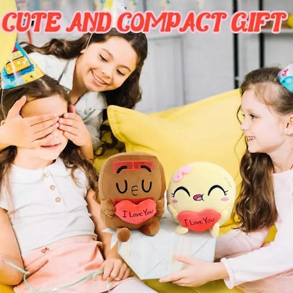 2025 Choco and Pancake PlushChoco and Pancake In Love PlushPlush Toys Four Piece CombinationKawaii Plushy Dolls Cartoon Figure for Girls and Boys