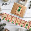 Beschreibbare Weihnachtsetiketten 250 Stück/Rolle Anhänger, Selbstklebend mit Schreibfläche, Geschenkklebeetiketten Saisonale Verpackung für Dekorative Umschläge