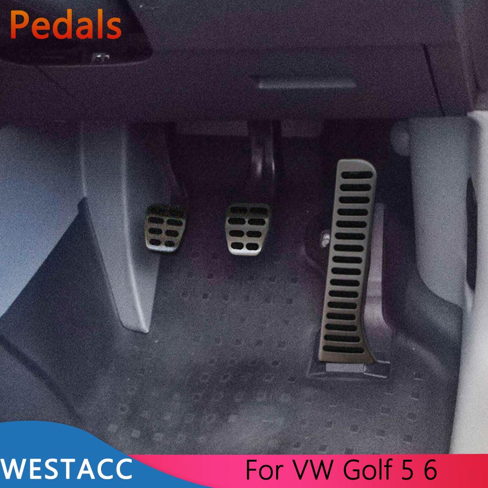 RHD Car Pedals for VW Golf 6 Scirocco Jetta MK5 MK6 PASSAT for Skoda Octavia 2009-2014 Gas Brake Rest Pedal Cover