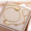 Dawapara Star of David and Chai Bracelet Hand Chain Jewish Hexagram Good Luck Judaica Jewelry Stainless Steel Jewelry